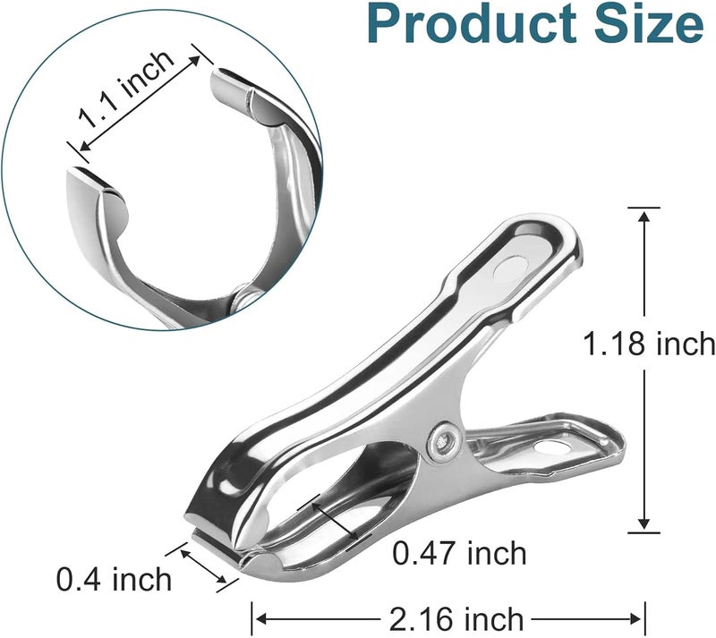 Cuxeedi 40 PCS Garden Clips, Heavy Duty Stainless Steel Greenhouse Clamps, Greenhouse Clips for Netting, Have a Strong Grip to Hold Down The Shade Cloth or Plant Cover on Garden Hoops or Greenhouse Hoops - Image 2